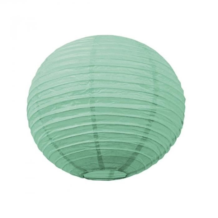 lanterne japonaise en papier vert menthe - 50 cm