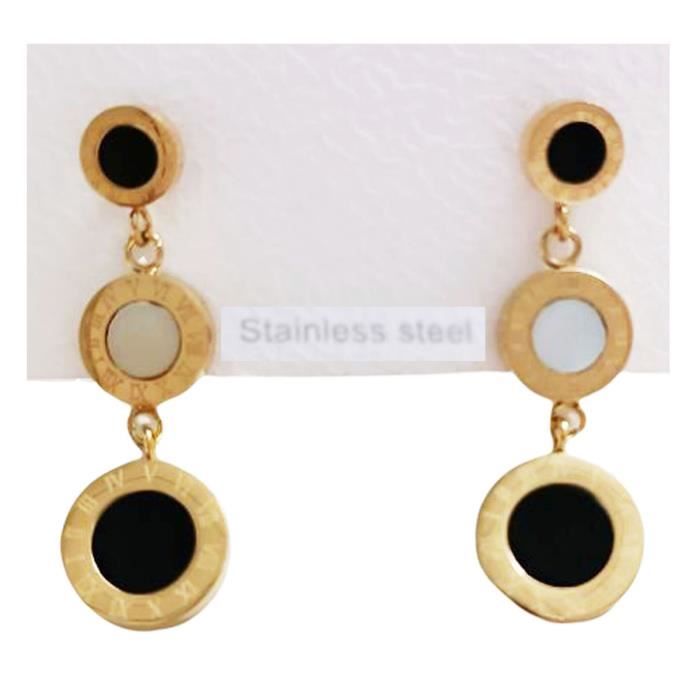 Boucles D'Oreilles Clip Vintage Créateur - Métal Argenté & Doré - Années 1960-1970 - 39 Mm