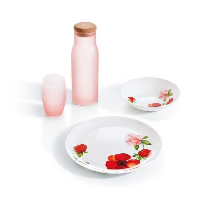 Assiette dessert avec décor floral 19 cm - Bergamote - Luminarc