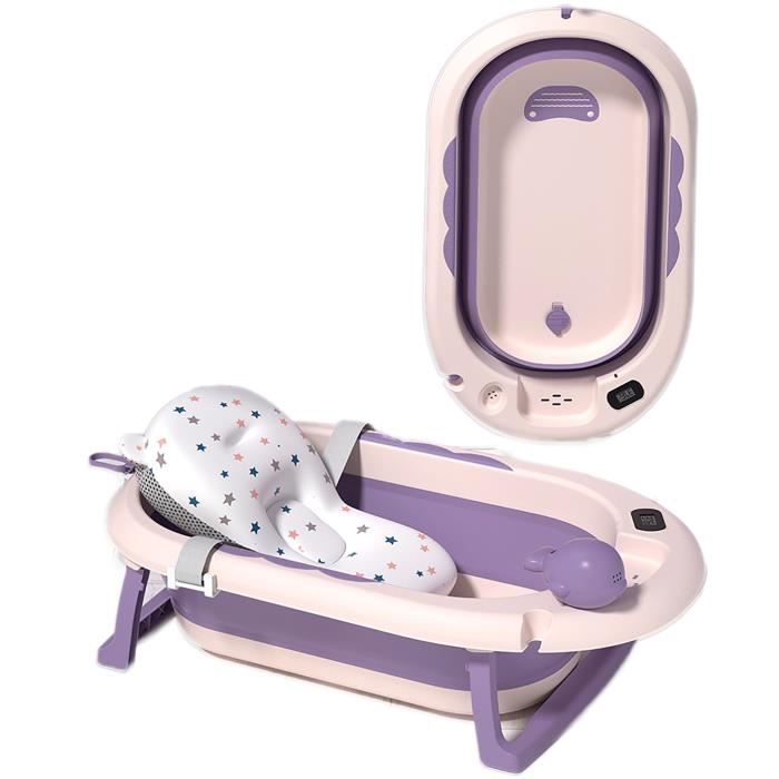 SINBIDE® Baignoire bébé pliable évolutive - avec Thermomètre et Oreiller de  baignoire - Bleu - Cdiscount Puériculture & Eveil bébé