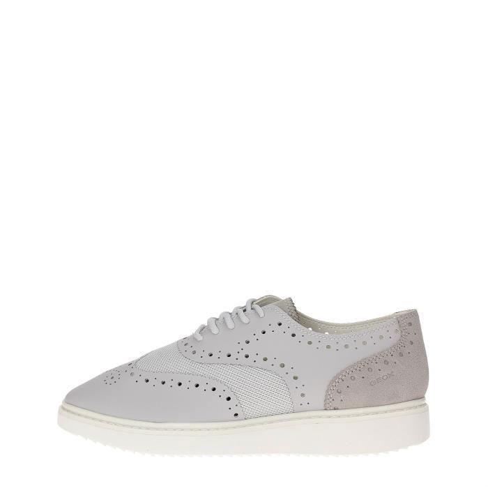 Geox Sneakers Femme - GEOX - LT GREY - Lacets - Plat - Textile
