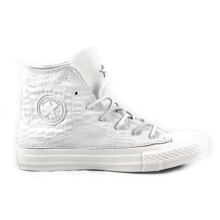 converse blanche en cuir cdiscount