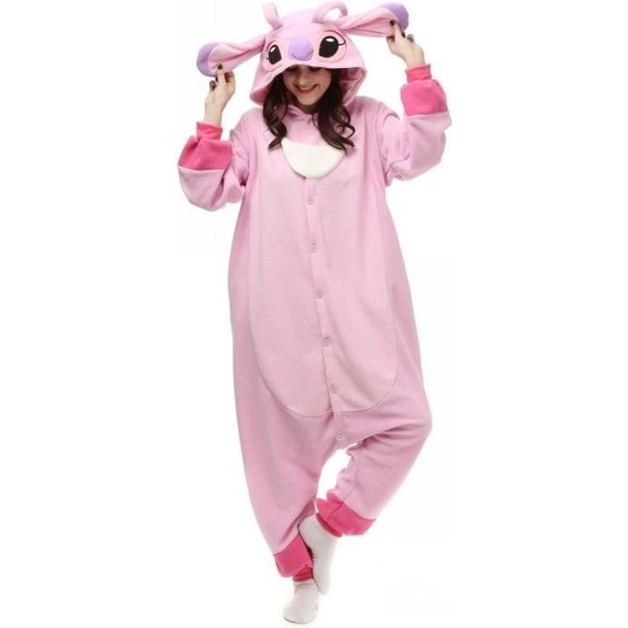 Hiver Pyjama Femme Homme Adulte Animé Cosplay Bleu Stitch Kigurumi-Rose  Rose - Cdiscount Prêt-à-Porter