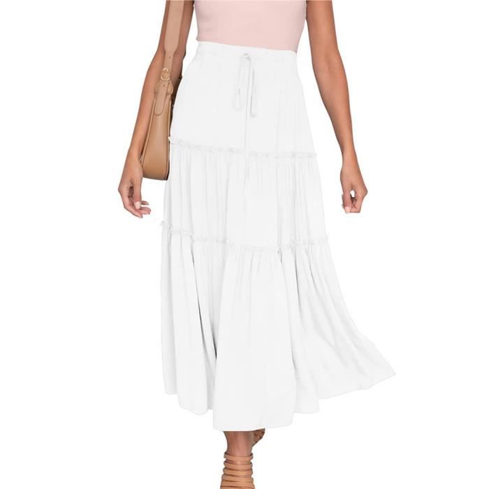 Jupe fluide top blanche