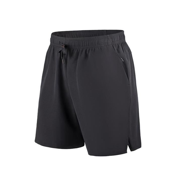 Short de Sport Homme Séchage Rapide Taille Elastique Short Léger Ete Avec Fente - Gris fonce