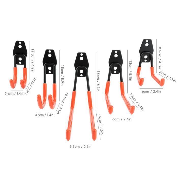 Organisateur Jardin Support Mural Pour Débroussailleuse - Organisateur Garage étanche En Acier - Gain De Place Rangement Mural