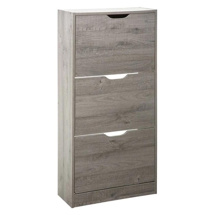 Meuble à Chaussures 3 Compartiments Mylan 115cm Gris Meuble à Chaussures 3 Compartiments Mylan 115cm Gris
