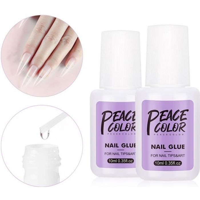PEACECOLOR Colle Faux Ongles Kit De DÉMarrage Colle 2pc - Cdiscount Au quotidien