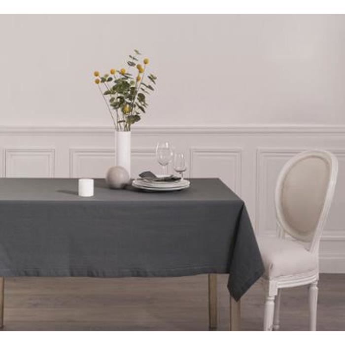 CPM Nappe en toile cirée rectangulaire coquelicots Poppy - L. 140 x l. 240  cm - Blanc pas cher 