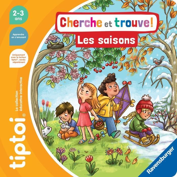 Ravensburger-tiptoi®-Livre interactif-Cherche et trouve Les saisons-Jeu éducatif électronique,sans é