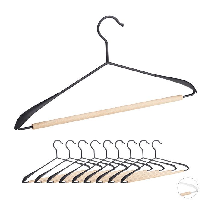 Lot De 20 Cintres En Bois, Robustes Et Lisses, Cintre En Bois Pour