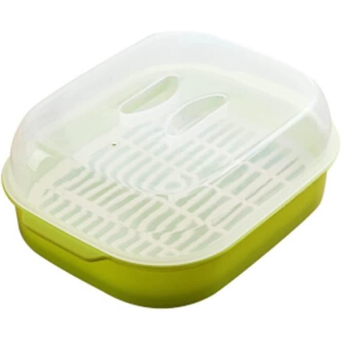 Cuiseur Vapeur Pour Micro-ondes – Ustensile De Cuisine En PP – Pour Légumes, Viandes, Réchauffer Des Plats – Dimensions 22 X 22 X 16 Cm