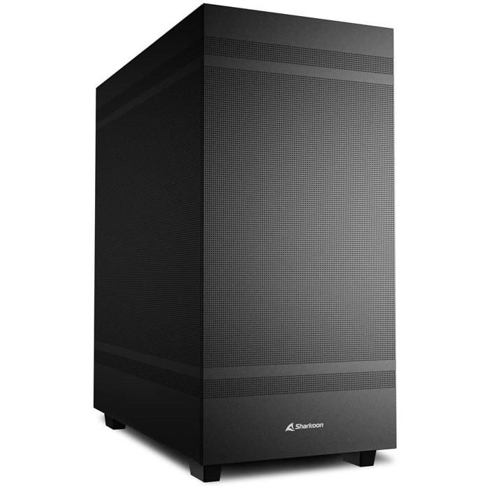 Boîtier PC ATX Semi-Tour Sharkoon - Noir, Façade Verre Trempé, éclairage RGB, Sans Alimentation