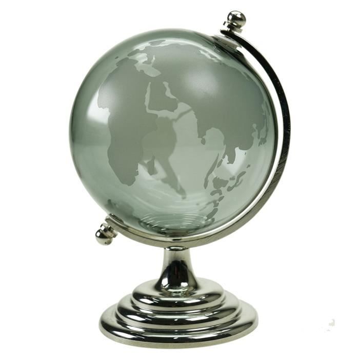 Nova Rico Globe Terrestre Lumineux 30 Cm – 2 Cartes (Géographique + Politique) – Éclairage LED – Idéal Enfant Et Apprentissage Géographie