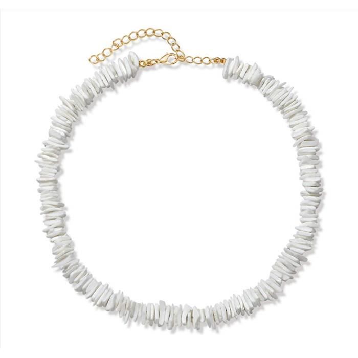 Morfetto Collier Surfeur Homme Coquillage Puka - Ras Du Cou Perles Plage Hawaïenne - Lot 5 Colliers