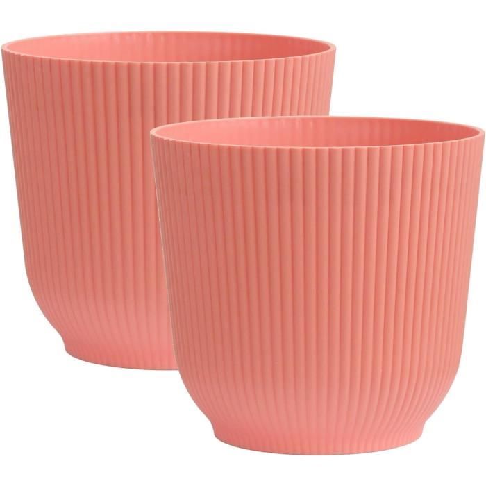 Pot Design Main S Olly & Rose Barcelona - Céramique 25 Cm - Blanc Cassé/gris - Intérieur/extérieur - Fait Main Pot De Fleur