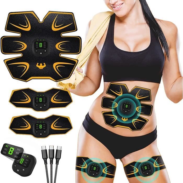 AILEDA Ceinture D'électrostimulation Abdominale - Tonifiez Vos Abdos, Bras, Jambes Et Fesses Sans Effort !