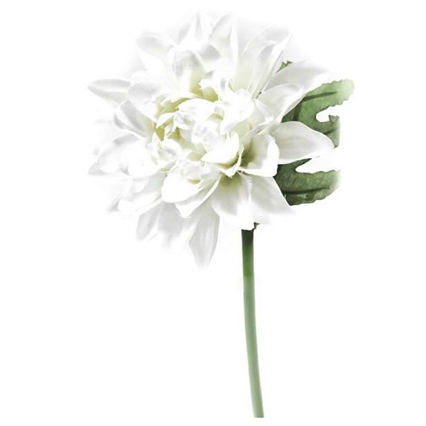 Fleur: Dahlia blanche 27cm (x1) REF/FTG3006 - Cdiscount Maison