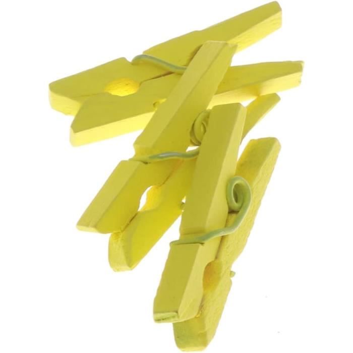 GeeRic Clips Photo En Bois De Noël 60 Pcs - Mini Pinces à Linge Sapin Flocon Renne Gants - Avec Ficelle 2m