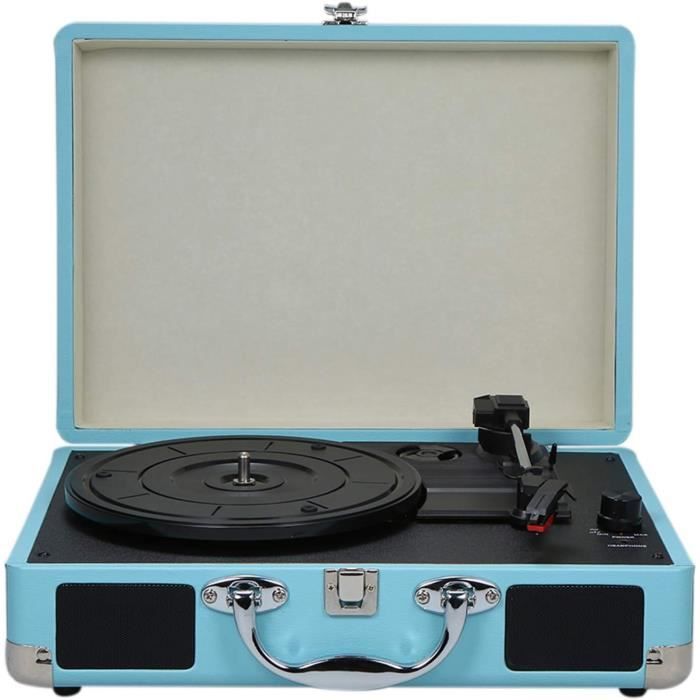Phonographe portable rétro avec haut-parleur Bluetooth. - Test et Avis Phonographe portable rétro avec haut-parleur Bluetooth. - Test et Avis