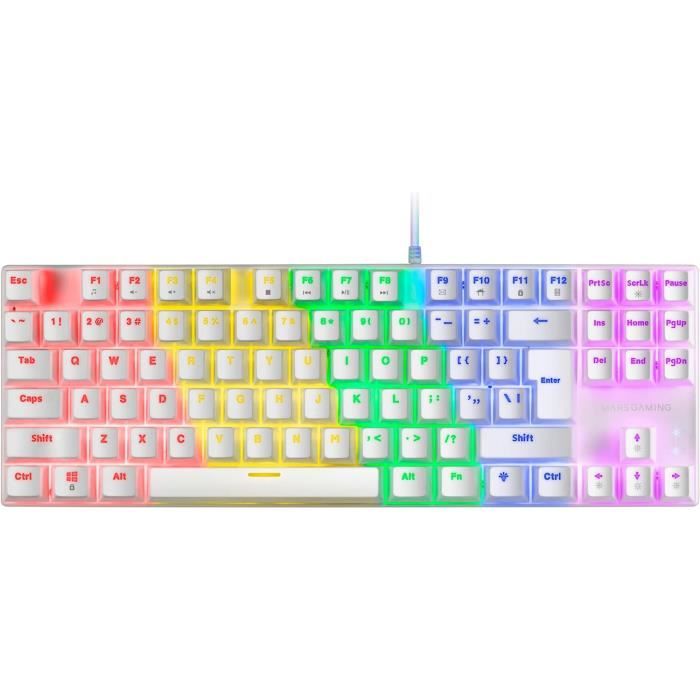 Mars Gaming MK80 Wit, Mechanisch Gaming Toetsenbord TKL