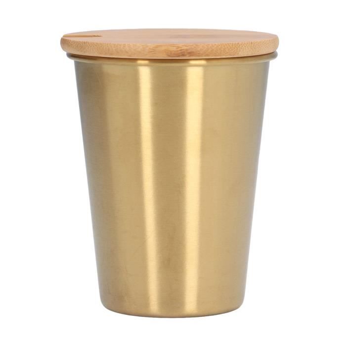 Com-four® Tasse à Café en Acier Inoxydable 304 - Isotherme Double