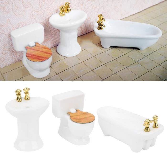 Tapis De Bain Miniature Rose Pour Maison De Poupées Melody Jane - Échelle 1:12, Autocollant - Accessoire De Salle De Bain Réaliste