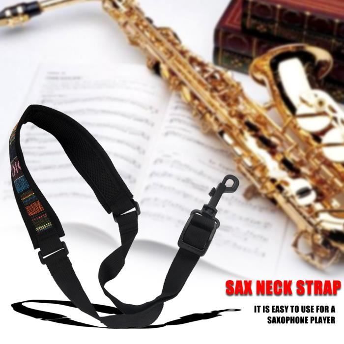 Vvikizy Sangle de saxophone Bandoulière de cou réglable en coton