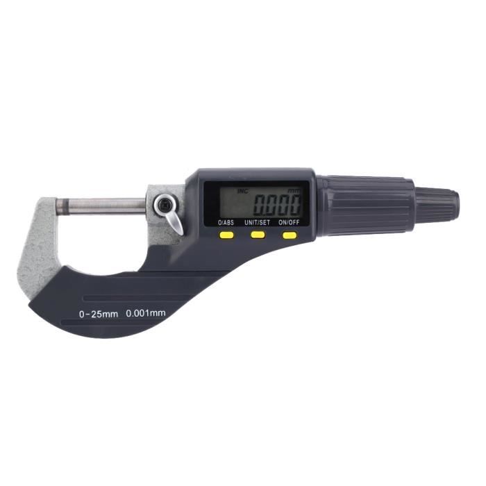 Pied à Coulisse Numérique électronique 200 Mm - Précision 0.01 Mm - Écran LCD - Inox - Arrêt Automatique - Sans Pile