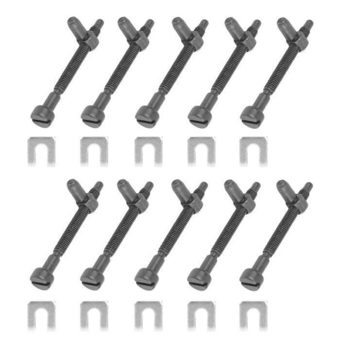Kit 2 Vis Réglage Tendeur Chaîne + Barre Tronçonneuse 405 5016 – Pièces Acier Inoxydable Durables, Ajustement Précis & Longue Durée