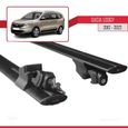 Compatible avec Dacia Lodgy 2012-2022 HOOK Barres de Toit Railing Porte-Bagages de voiture Avec verrouillable Alu NOIR-1