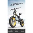 LANKELEISI XC4000 1000W Vélo électrique 40KM-H 105KM 17.5AH (Noir Jaune)-1