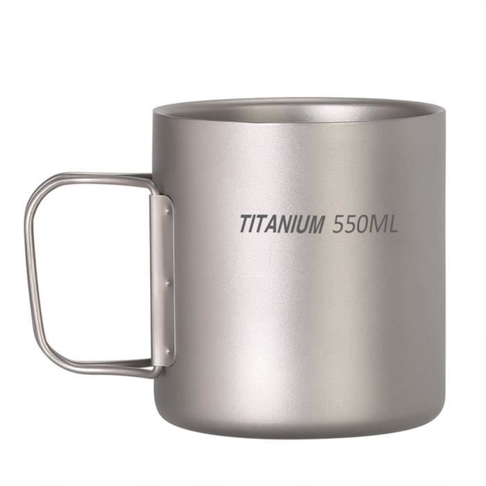 Thous Winds Tasse En Titane Double Paroi 300 Ml – Ultra Légère 112 G, Isotherme 3h, Surface Stone Wash, Idéale Camping Rando