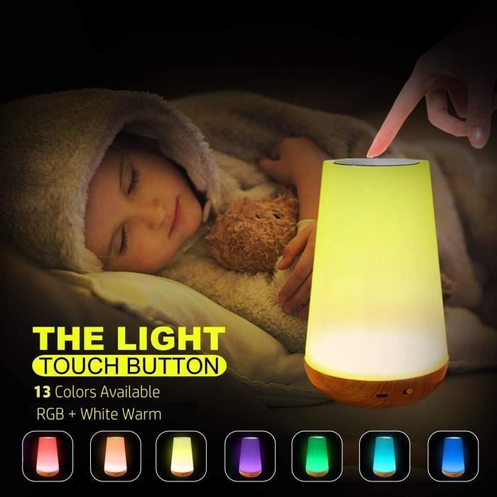 Leytn® Veilleuse LED Mini Lampe de Chevet Multicolore Lampe de Nuit
