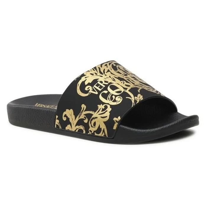 Sandales Femme VERSACE JEANS COUTURE Talon plat Noir Noir