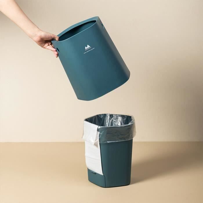 Petite poubelle carré – poubelle cuisine 6L en métal à pédale, couvercle et  seau en plastique – poubelle de bureau, cuisine ou 114 - Cdiscount Maison