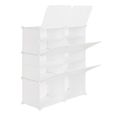 Meuble à Chaussures - ALIGHTUP - Armoire Cubes de Rangement DIY - 10 cubes - Blanc-2