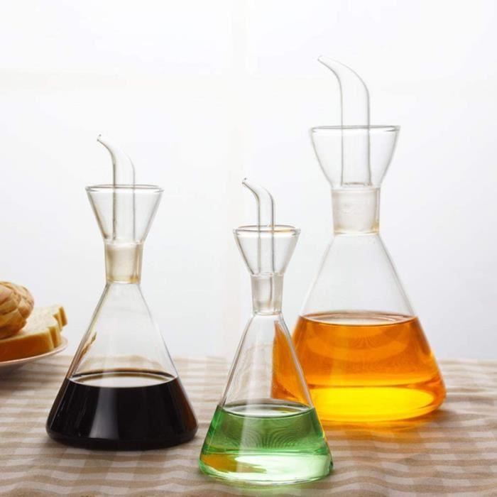 Distributeur d'huile en verre Huile comestible Sauce de soja Liquide  Condiment Conteneur Dripper 250 ml - Cdiscount Maison