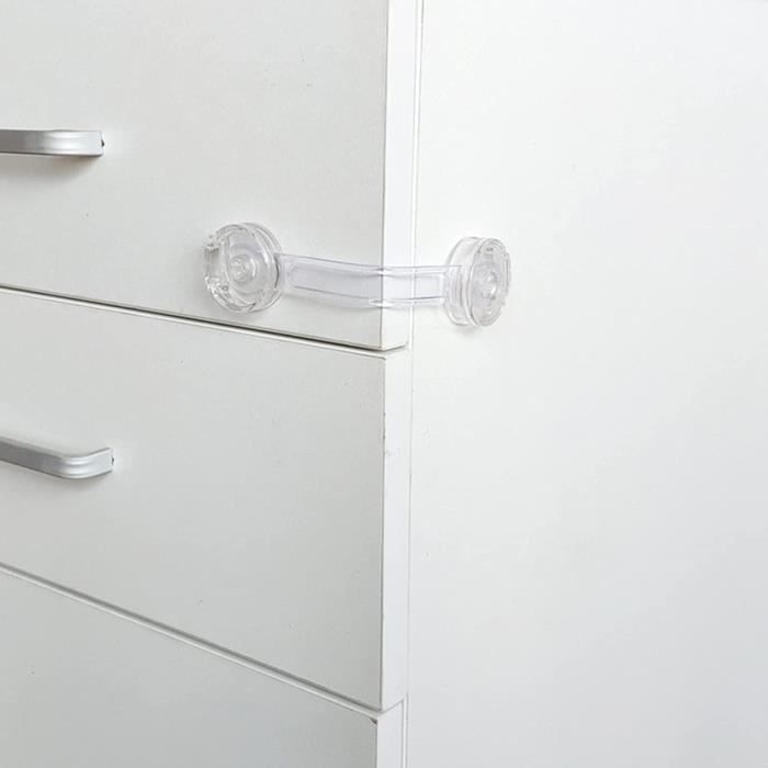 10 pcs bloque tiroir securite enfant, bloque porte simplicité transparente  securite placard enfant peut être ouvert aux deux
