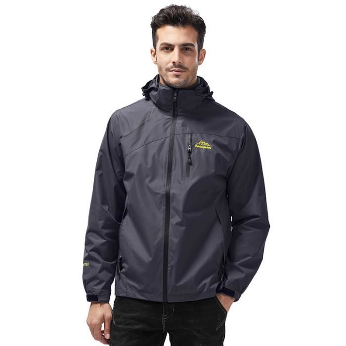 Couleur Homme Noir taille XXL Veste de randonnee impermeable et respirante a capuche pour homme et femme man Cdiscount