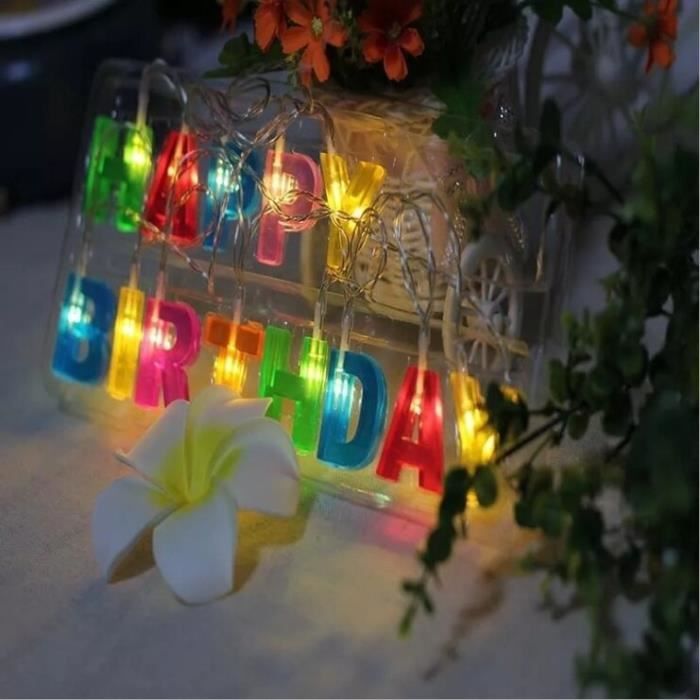 Guirlande lumineuse LED en forme de lettres de joyeux noël, à piles, pour  fête d'anniversaire, fournitures de décoration pour la maison - AliExpress