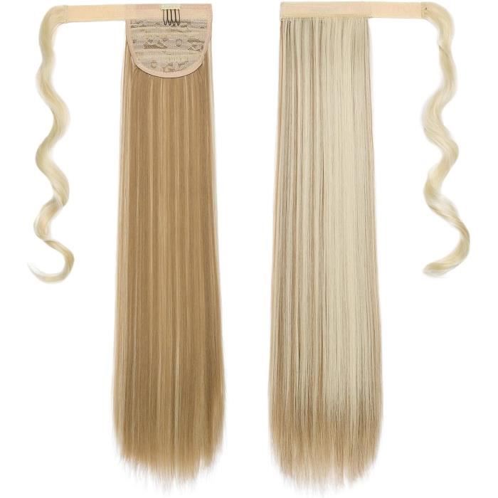 Extension Cheveux Naturel Queue De Cheval Extension A Clip Lisse 55Cm