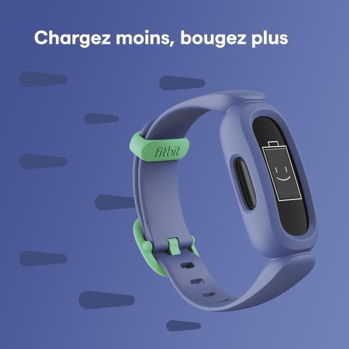 FITBIT Ace 3 - Bracelet connecté enfant - Bleu cosmique - Vert astral -  Cdiscount Sport