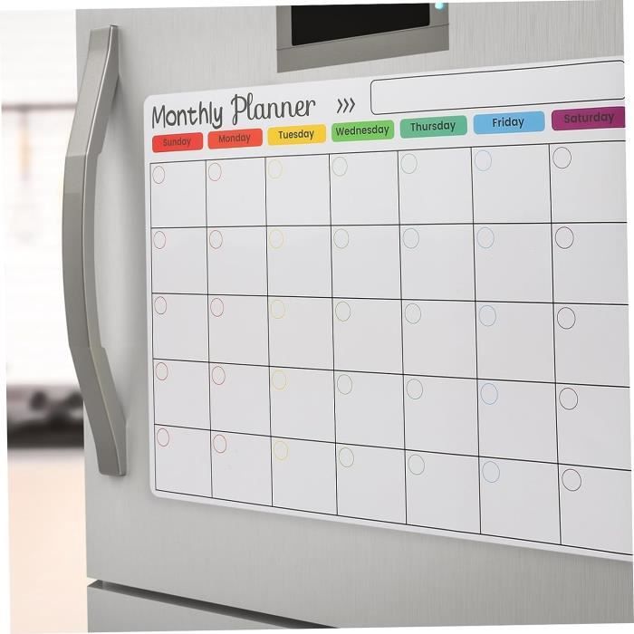 STOBOK 1 Set Acrylique Babillard Calendrier Magnétique Transparent