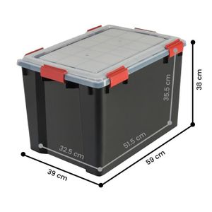 Boîte de rangement en plastique résistant aux chocs étanche à l'air libre pour activités de plein air Voyage à la maison Couleur boue Boîte de rangement en plastique résistant aux chocs étanche à l'air libre pour activités de plein air Voyage à la maison Couleur boue