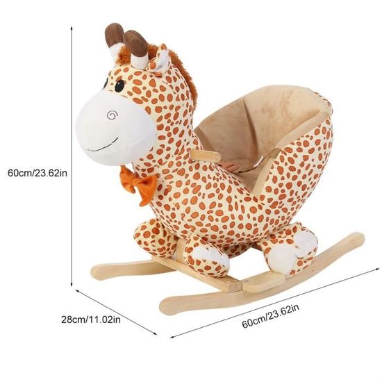 Soulong Elephant Cheval A Bascule En Bois Pour Bebe Animal A Bascule Exterieur Et Interieur Jouet A Bascule Avec Accessoires Pour Bebe Enfant 65 X 26 X 45 Cm Bebe Puericulture Bascules