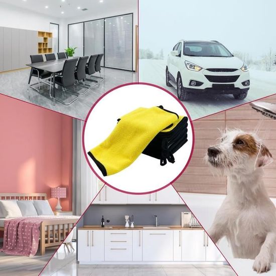 Huiya- Lot De 4 Chiffons De Rechange Pour Balai Vapeur En Microfibre Pads De Nettoyage Universel