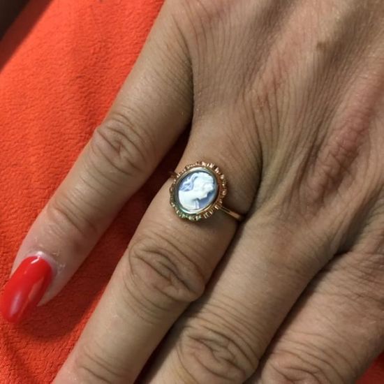 Bague Camée En Or 750 Millièmes (18 Carats) - 3,03g Avec Poinçon Tête D'aigle, Occasion