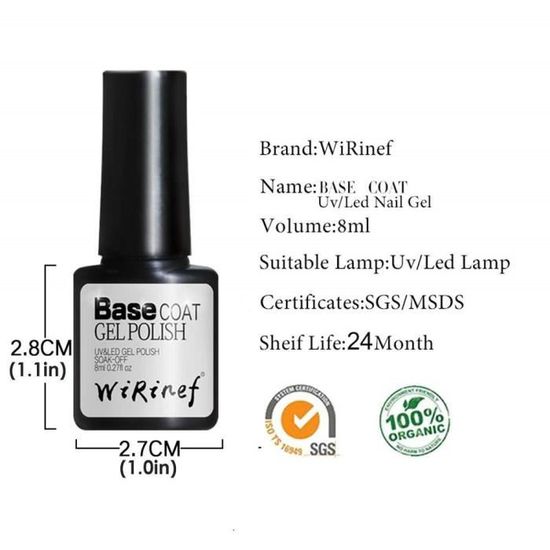 Vernis Semi Permanent Peggy Sage Lot Vernis à Ongles Gel Eau 14 Couleurs 2pcs X 8ml Débutant Kit Top Coat Et Base
