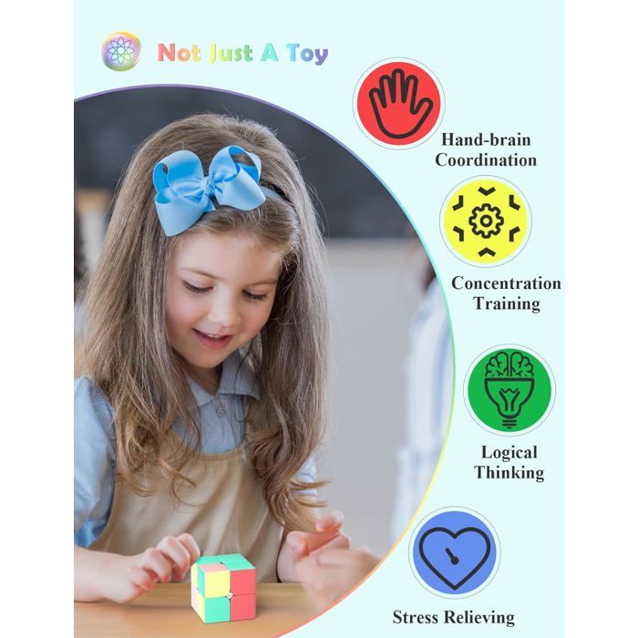 Forhome Speed Magic Cube 3x3,Cube Magique à Construire 2-en-1 Briques Cérébrales Et Casse-tête Classique Compatible Avec Lego Pour Enfants Adultes Garçons Filles Cadeau, Noir